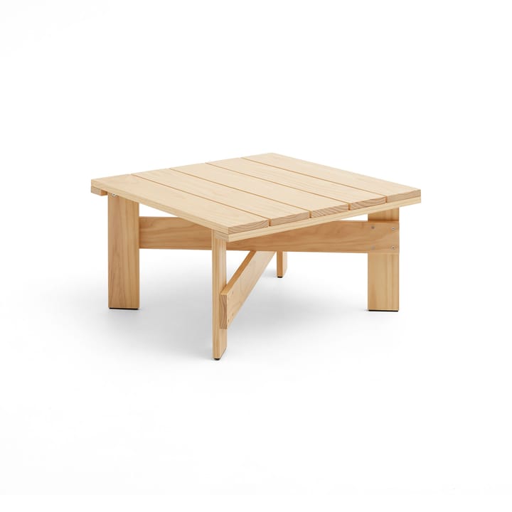 Crate Low Table 75,5x75,5 cm pin laqué - Transparent - HAY