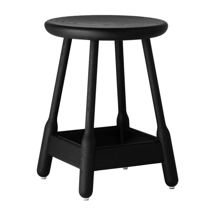 Chaise de bar Albert 50 cm - Chêne teinté noir - Massproductions