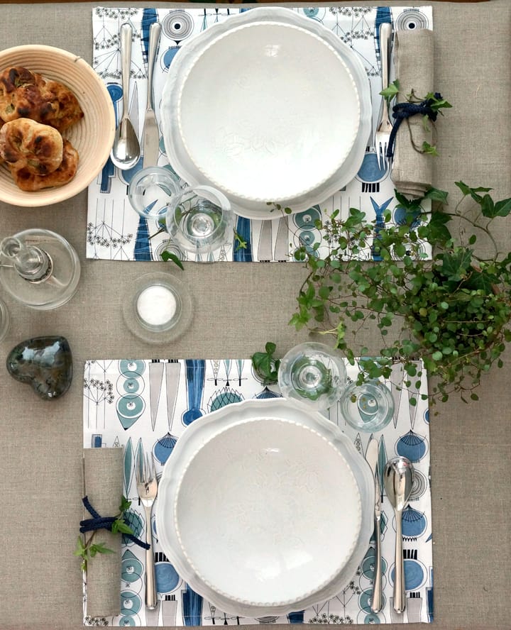 Set de table Picknick 34x45 cm, lot de 2 - Bleu-beige - Almedahls