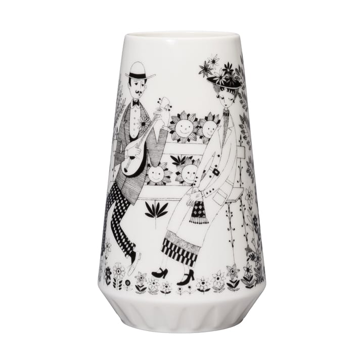 Vase Emilia 19 cm - Noir-blanc - Arabia