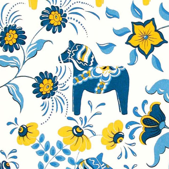 Tissu Leksand - bleu-jaune - Arvidssons Textil