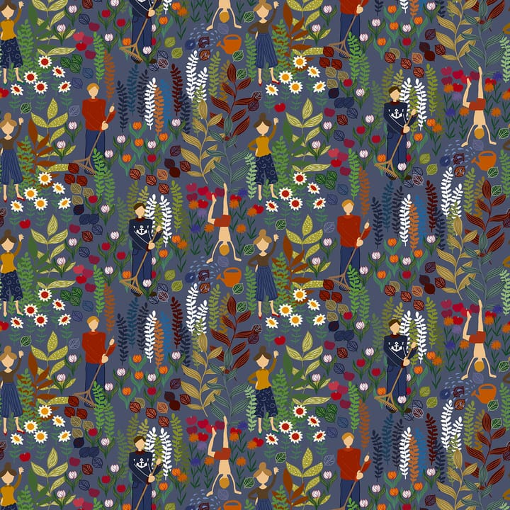 Tissu Trädgård - Bleu - Arvidssons Textil