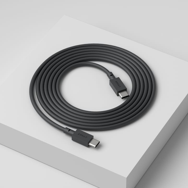 Cable 1 USB-C vers USB-C câble de charge 2 m - Stockholm black - Avolt