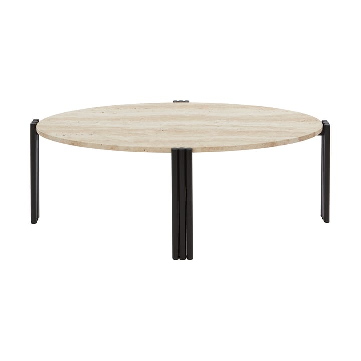 Table basse ovale Tribus 92,4x47,6x35 cm - Travertin noir - AYTM