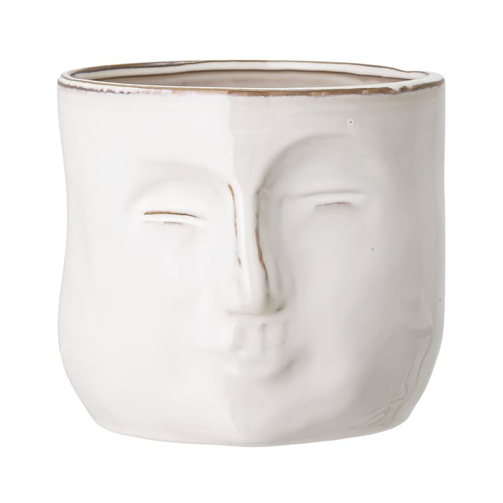 Pot avec visage Bloomingville 16,5x18 cm - Blanc - Bloomingville