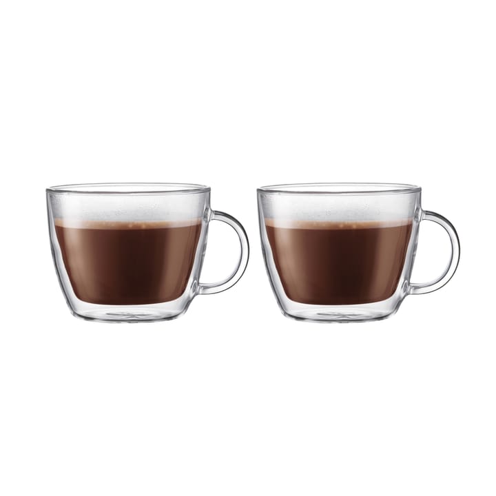 Tasse à latte double paroi avec anse Bistro 45 cl - Lot de 2 - Bodum