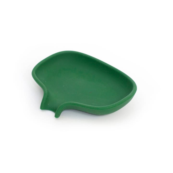 Porte-savon silicone avec égouttoir small 8,5x10,8 - Vert fonc�é - Bosign