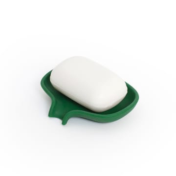 Porte-savon silicone avec égouttoir small 8,5x10,8 - Vert foncé - Bosign