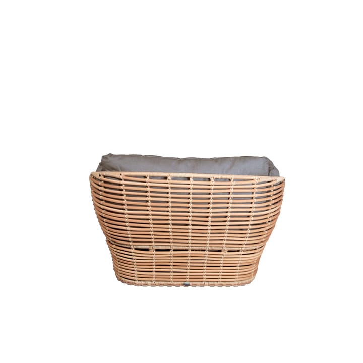 Fauteuil lounge Basket - Natural, incl. coussins taupe - Cane-line