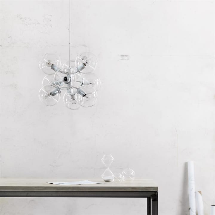 Lampe à suspension Tage - blanc-verre transparent - CO Bankeryd