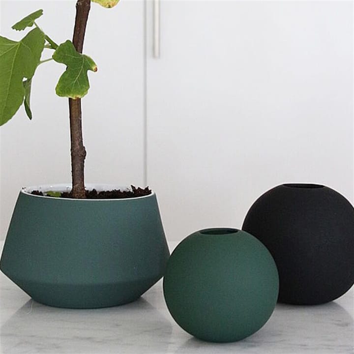Vase vert foncé Ball - 10 cm - Cooee Design