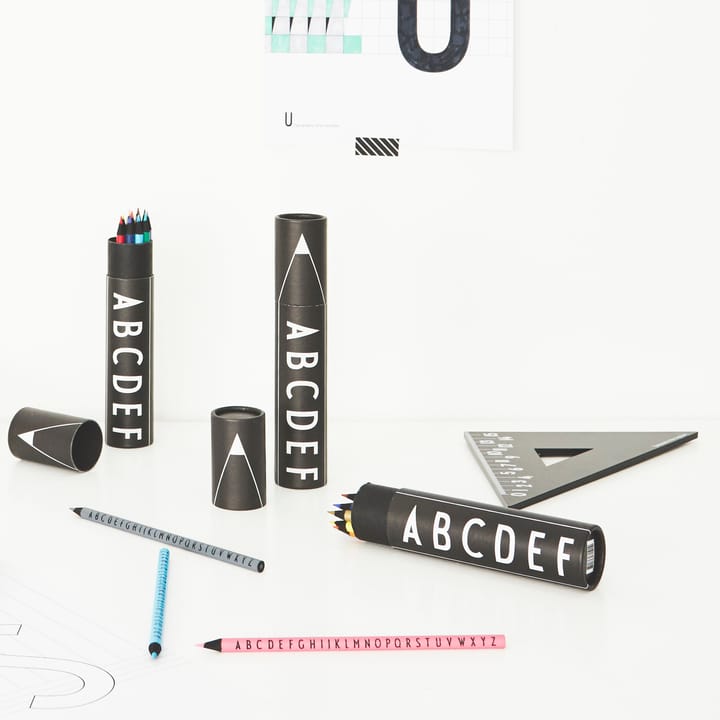 Crayons de couleur Design Letters - lettres, lot de 15 - Design Letters