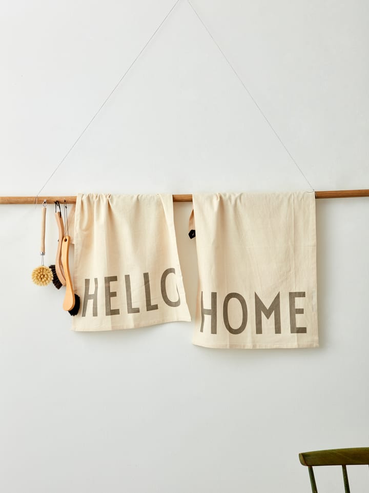 Torchon Design Letters 2 Pièces - Hello-home-off white - Design Letters