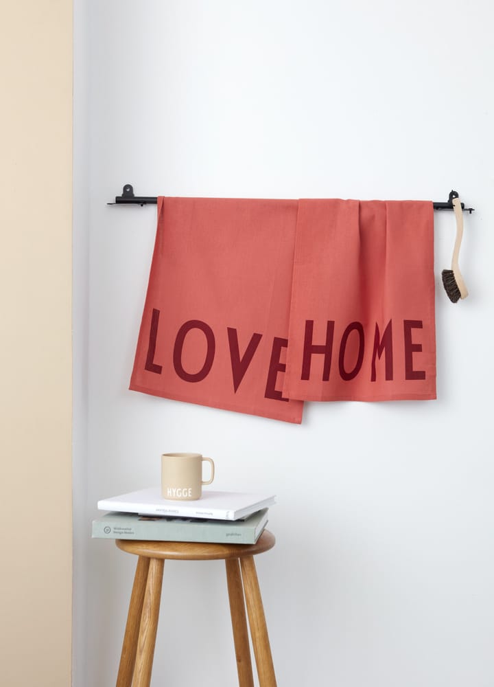 Torchon Design Letters 2 Pièces - Love-home-terracotta - Design Letters