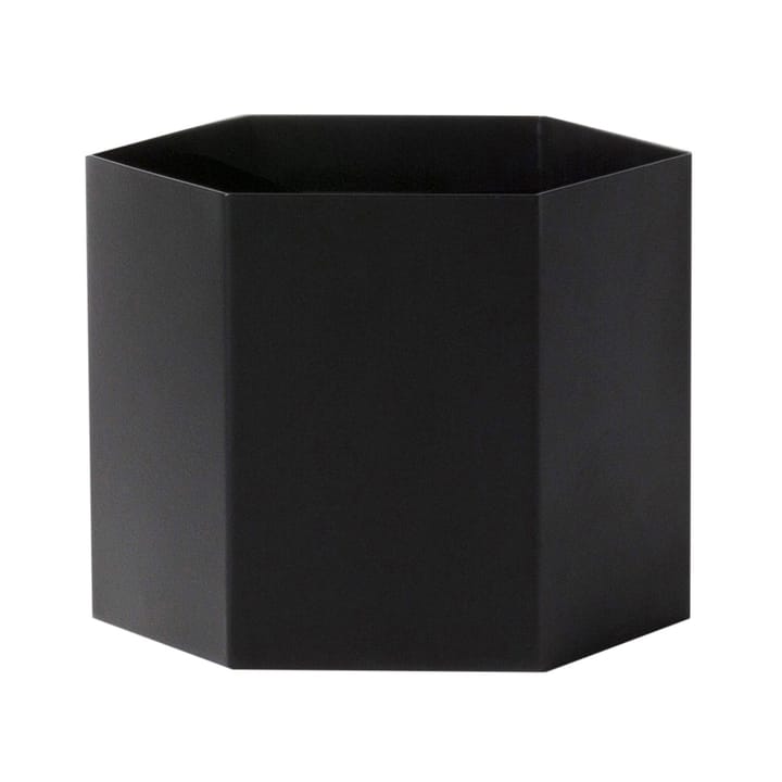 Cache-pot noir Hexagon noir - XL - ferm LIVING