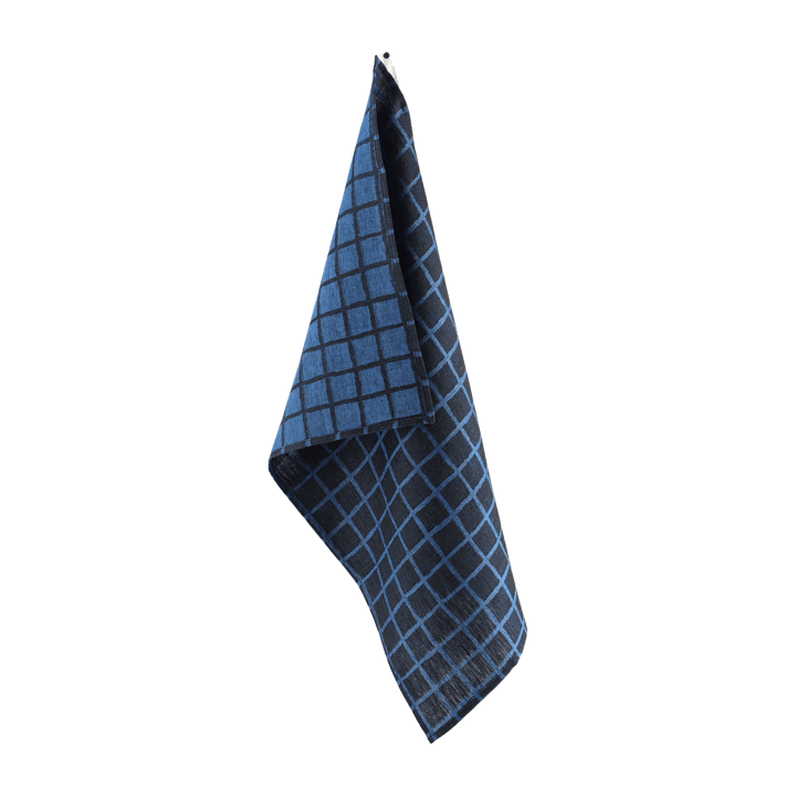 Torchon  en jacquard Rutig 47x70 cm - Blue-black - Fine Little Day