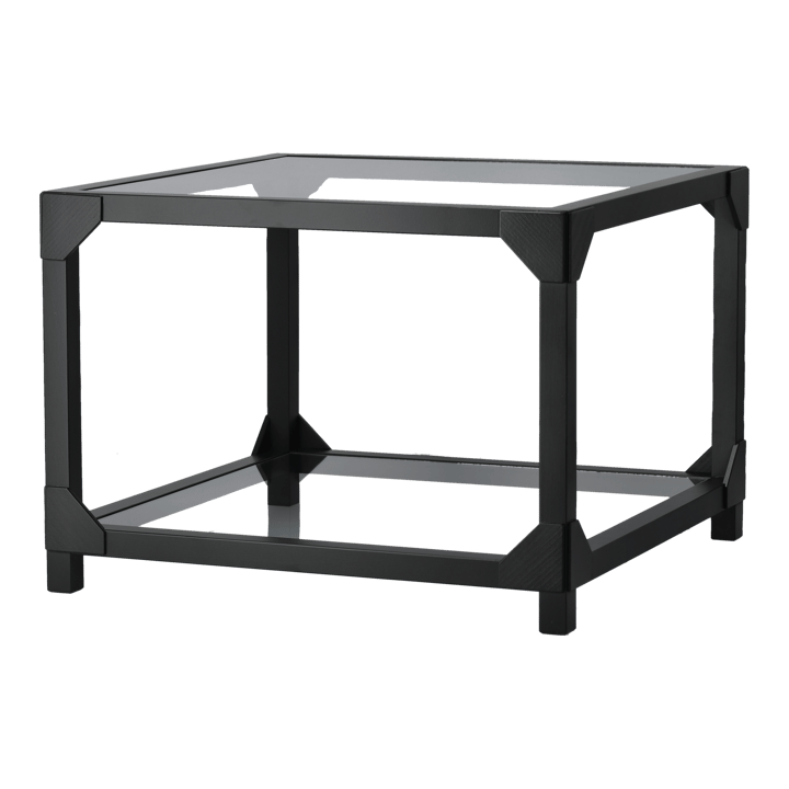 Table Basse Bleck 75x75 cm verre - Hêtre - teinture noire - Gärsnäs