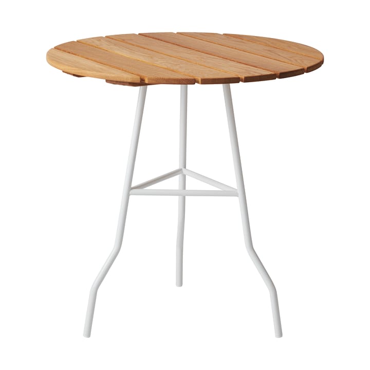 Table Pia Ø70 cm - Structure en acier laqué blanc - chêne huilé - Gärsnäs