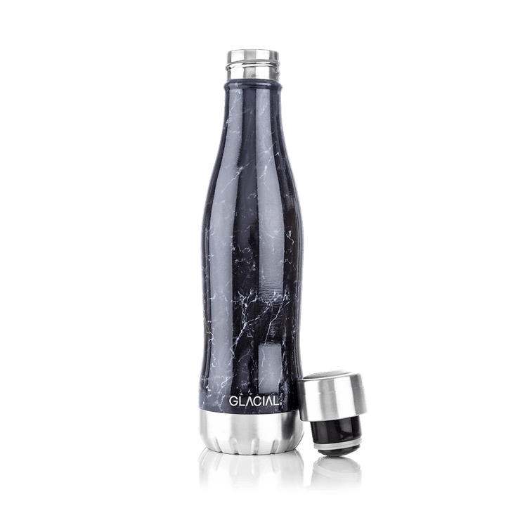 Bouteille pour eau Glacial 400 ml - Black marble - Glacial
