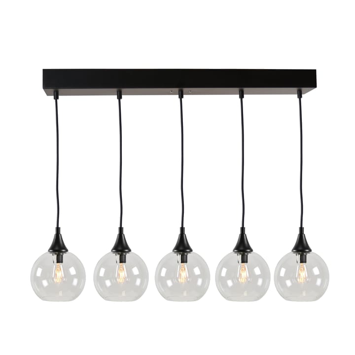 Lampe à suspension Pallas 5 - transparent-noir - Globen Lighting