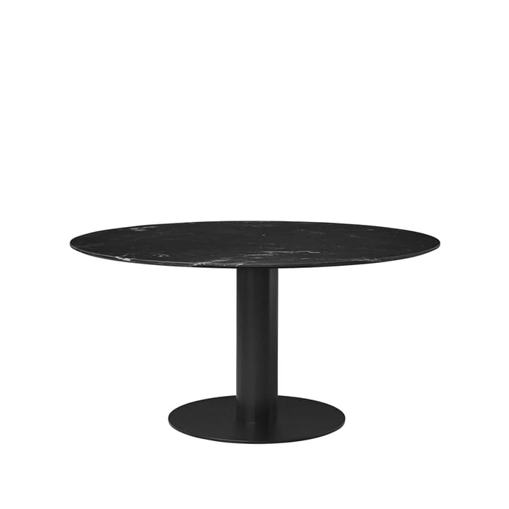 Table à manger Gubi 2.0 - marble black, �ø150, structure noire - GUBI