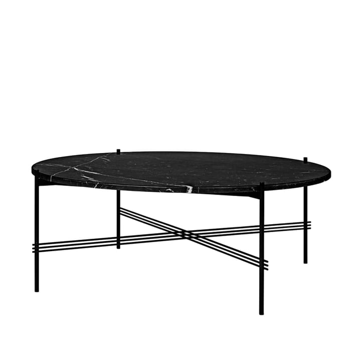 Table basse TS Round - black marquina marble, ø105, structure noire
 - GUBI