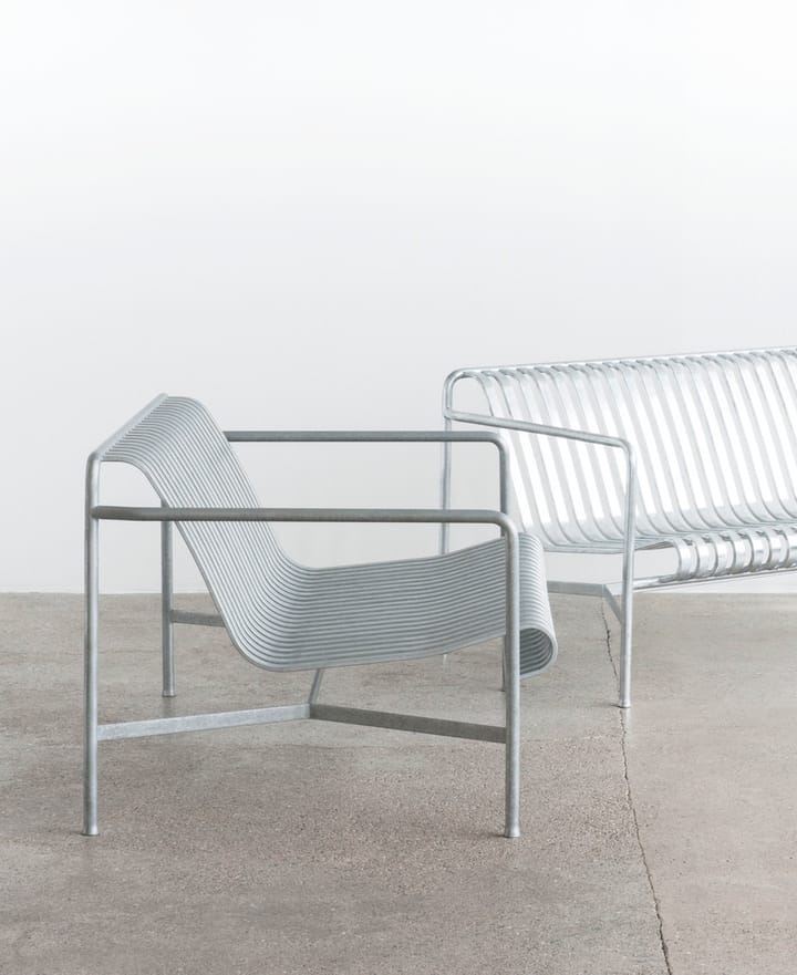 Fauteuil Lounge Palissade Low - hot galvanized - HAY