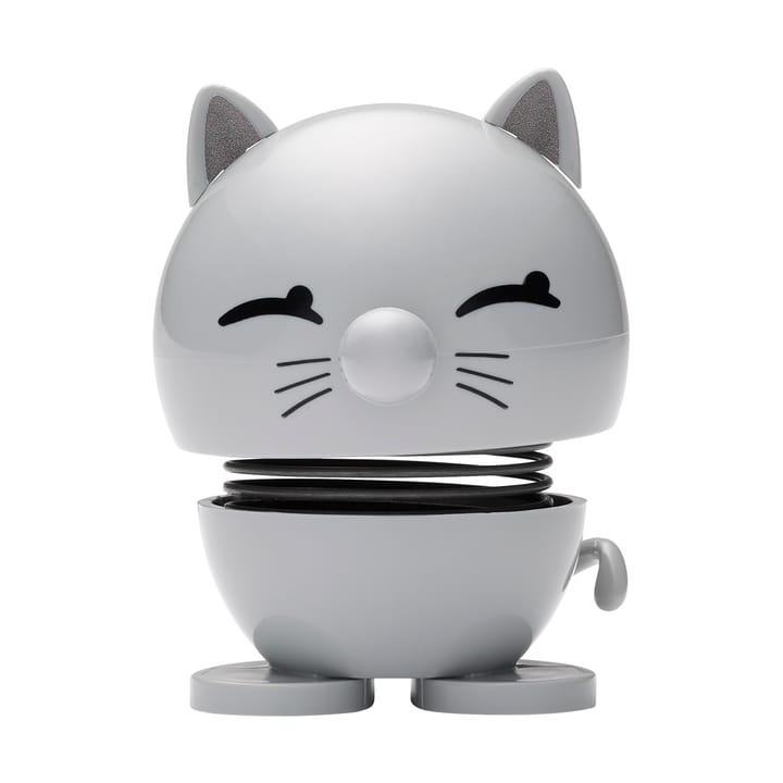 Figurine Hoptimist Cat 7,3 cm - Light grey - Hoptimist