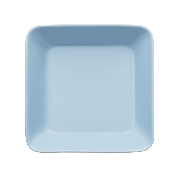 Assiette carrée Teema blanche - bleu clair - Iittala