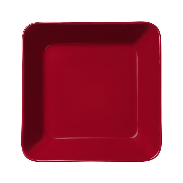 Assiette carrée Teema blanche - rouge - Iittala