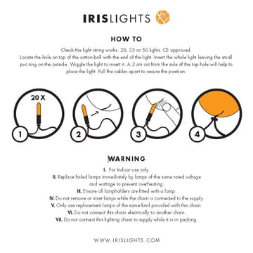 Irislights Creamy White - 20 boules - Irislights