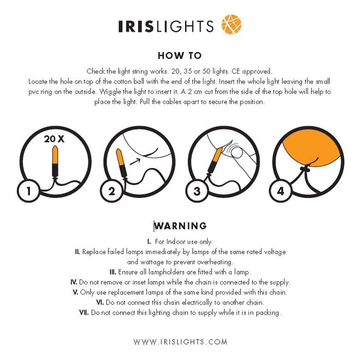 Irislights Spring - 20 boules - Irislights