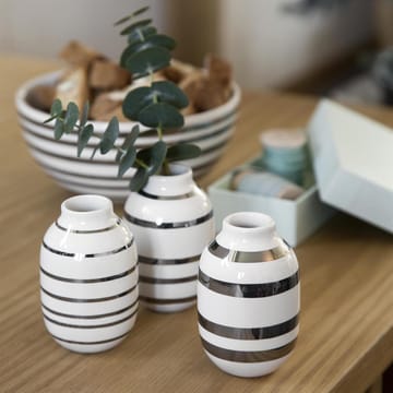 Vase Omaggio miniature lot de 3 - argenté-blanc - Kähler