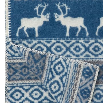 Couverture en laine Sarek - gris-bleu - Klippan Yllefabrik