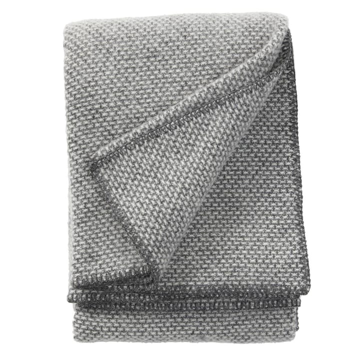 Plaid en laine Domino - gris foncé - Klippan Yllefabrik