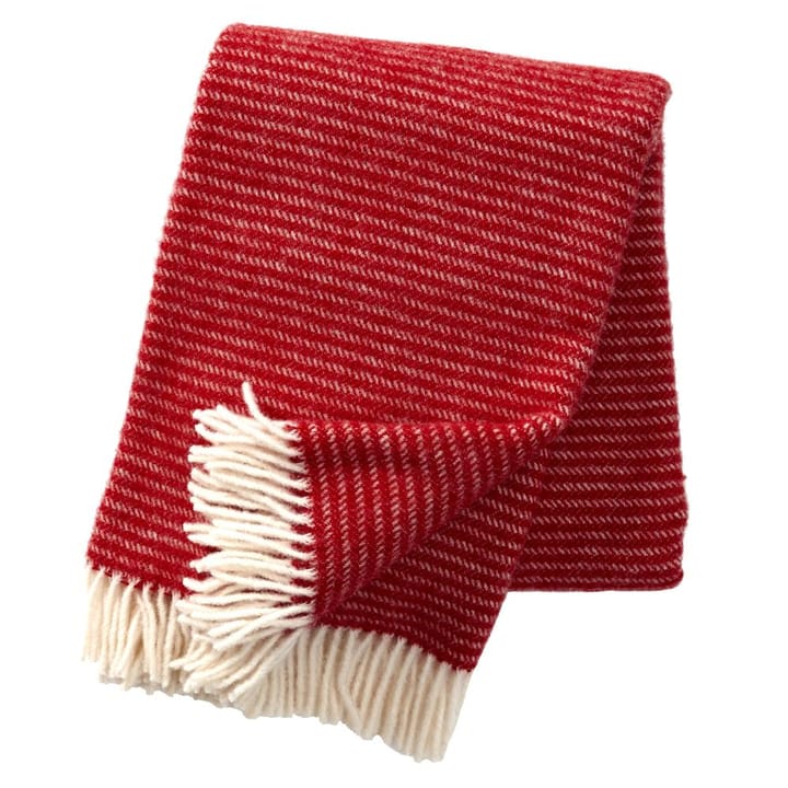 Plaid en laine Ralph - rouge - Klippan Yllefabrik