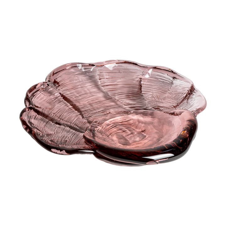 Coupelle en verre d'art coquillage 30x33 cm - Rose - Kosta Boda