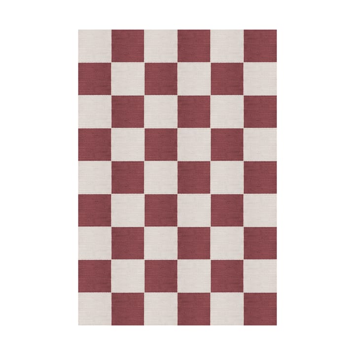Tapis en laine Chess - Burgundy, 140x200 cm - Layered