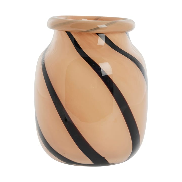 Marena vase Ø16 cm - Orange-noir - Lene Bjerre