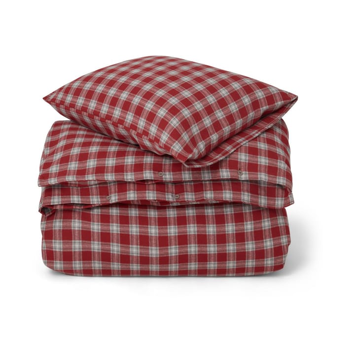 Parure de lit Red Checked Cotton Flannel - 50x60 cm, 150x210 cm - Lexington