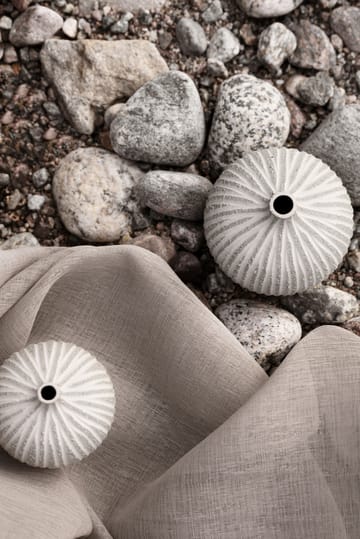 Vase Bari - Stonestripe light grey rough, M - Lindform
