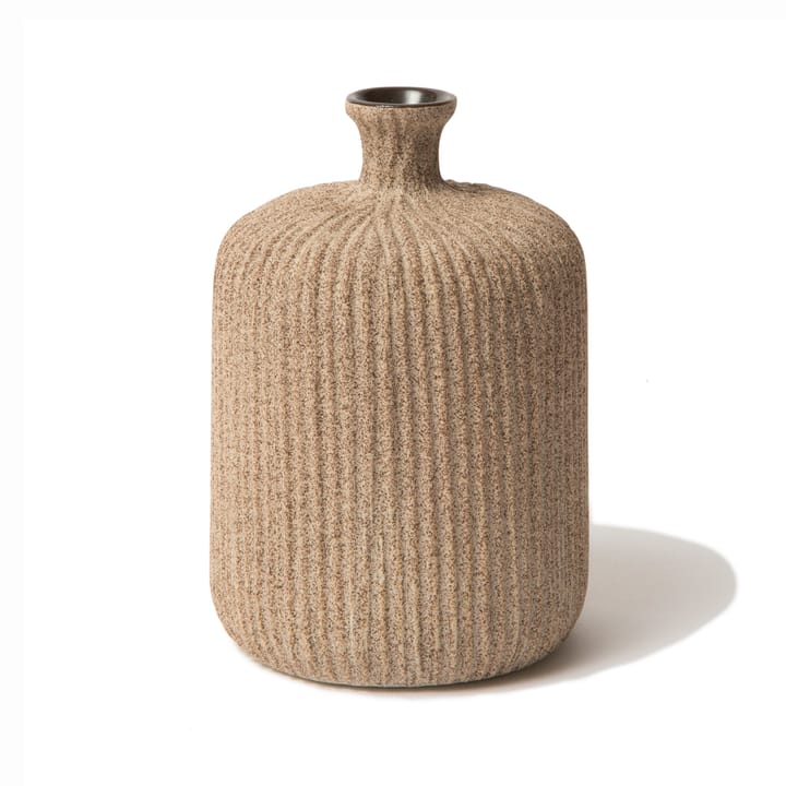 Vase Bottle - Sand medium stripe, medium - Lindform
