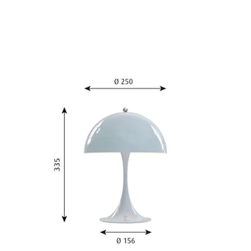 Lampe de table Panthella MINI - Bleu clair - Louis Poulsen