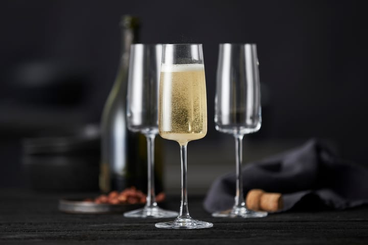 Flûte à champagne Zero 30 cl, lot de 4 - Cristal - Lyngby Glas
