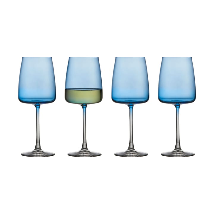 Verre à vin blanc Zero 43 cl, lot de 4 - Blue - Lyngby Glas