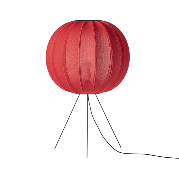 Lampe sur pied Knit-Wit 60 Round Medium - Maple red - Made By Hand