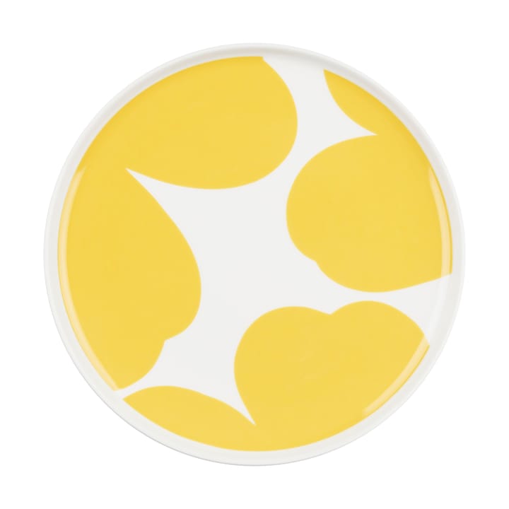 Assiette Iso Unikko Ø20 cm - White-spring yellow - Marimekko