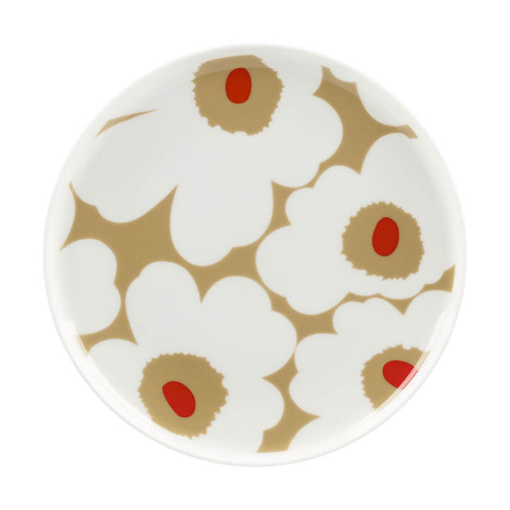 Assiette Unikko Ø20 cm - White-beige-red - Marimekko