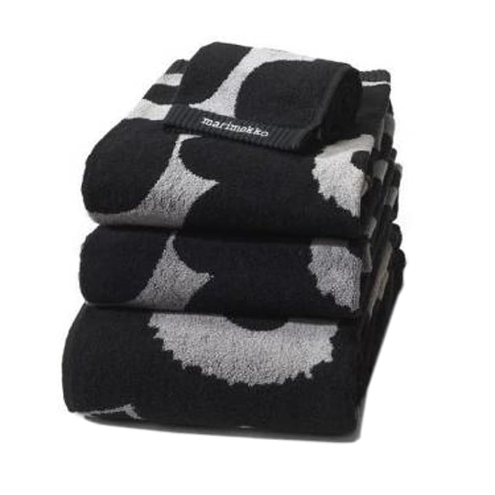 Serviette Unikko noir-sable - serviette de bain - Marimekko