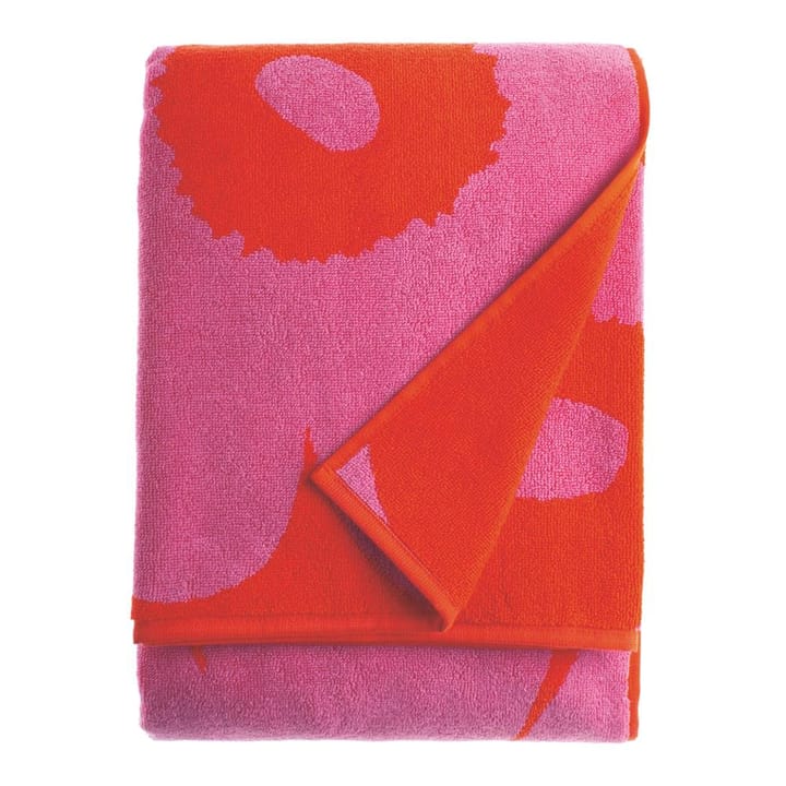 Serviette Unikko rouge-rose - serviette de bain - Marimekko